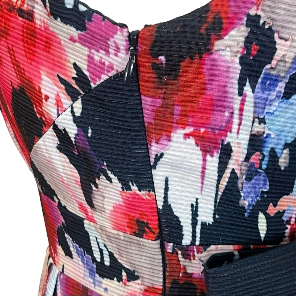 Kate Spade Floral Back Bow Fit & Flare Dress Dopamine Wedding Guest Date Night